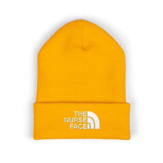 The Nurse Face Embroidered Classic Cuffed Beanie