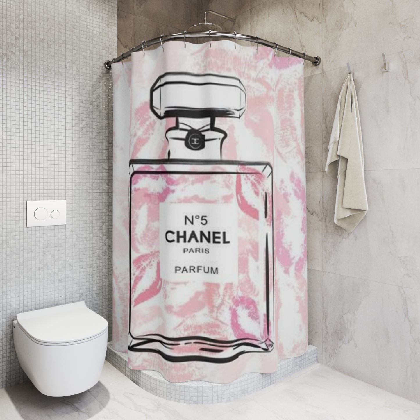 Luxury Fragrance Kisses Shower Curtain