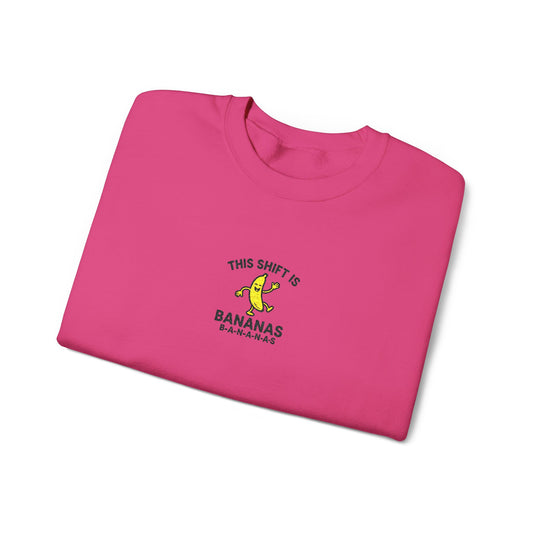 This Shift is Bananas Dancing Embroidered Crewneck Sweatshirt