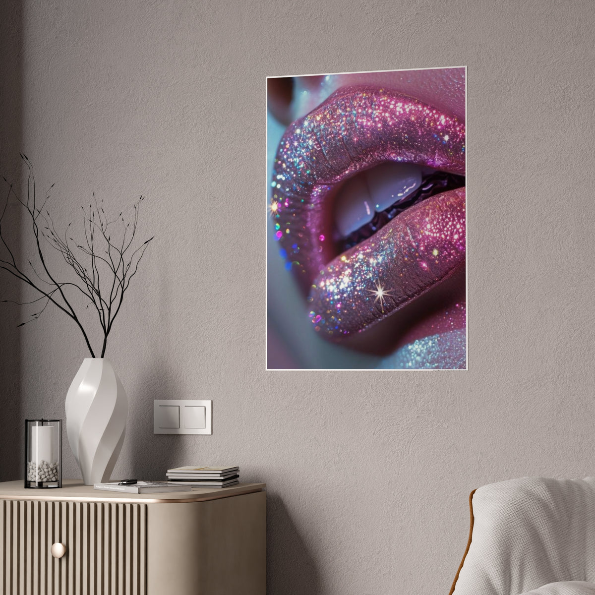 Glitter Lip Gloss Poster