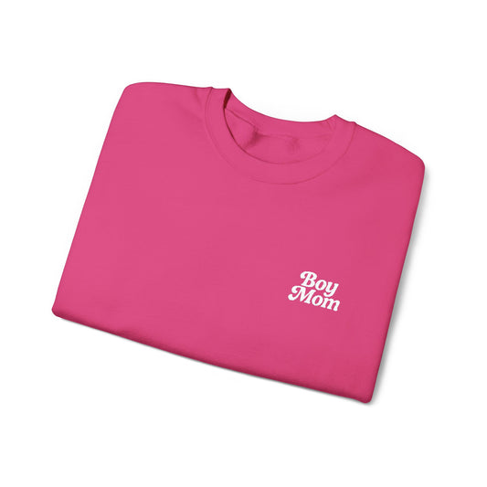 Boy Mom Retro Embroidered Crewneck Sweatshirt