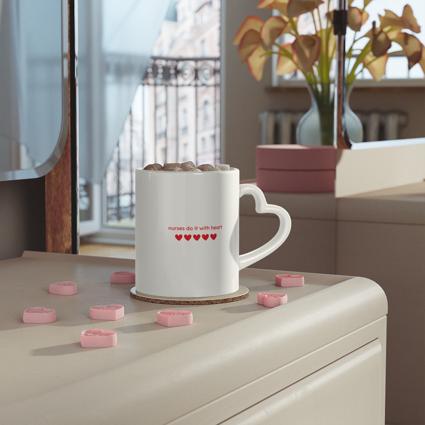 Nurses Do It With Heart-Shaped Mug