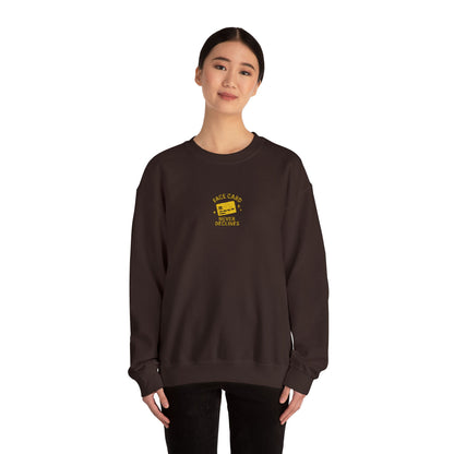 Face Card Never Declines Embroidered Crewneck Sweatshirt