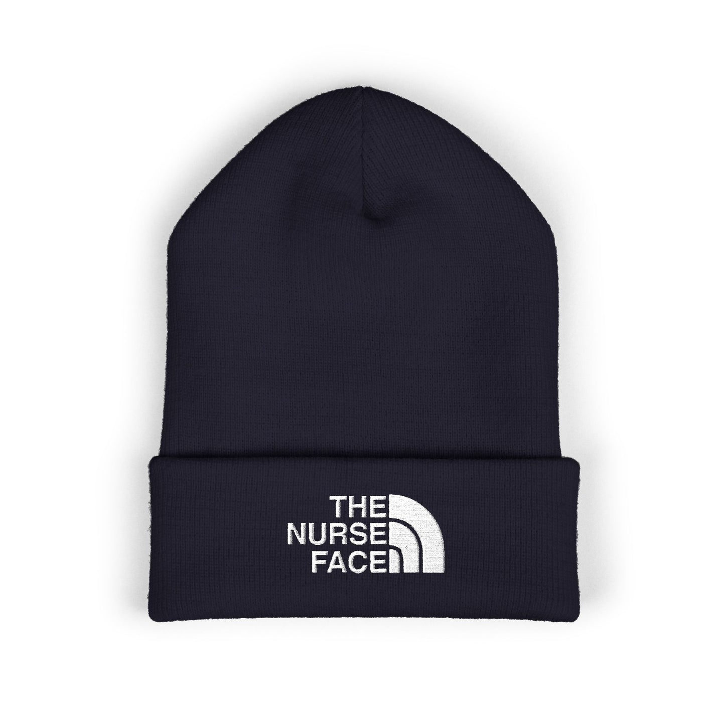 The Nurse Face Embroidered Classic Cuffed Beanie