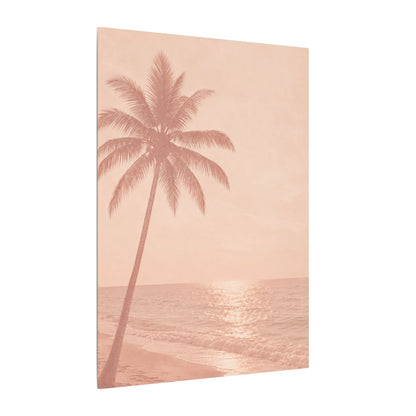 Blush Palm Beach — Matte Stretched Canvas Wall Art