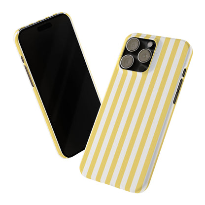 Yellow Striped Summer Slim iPhone Case