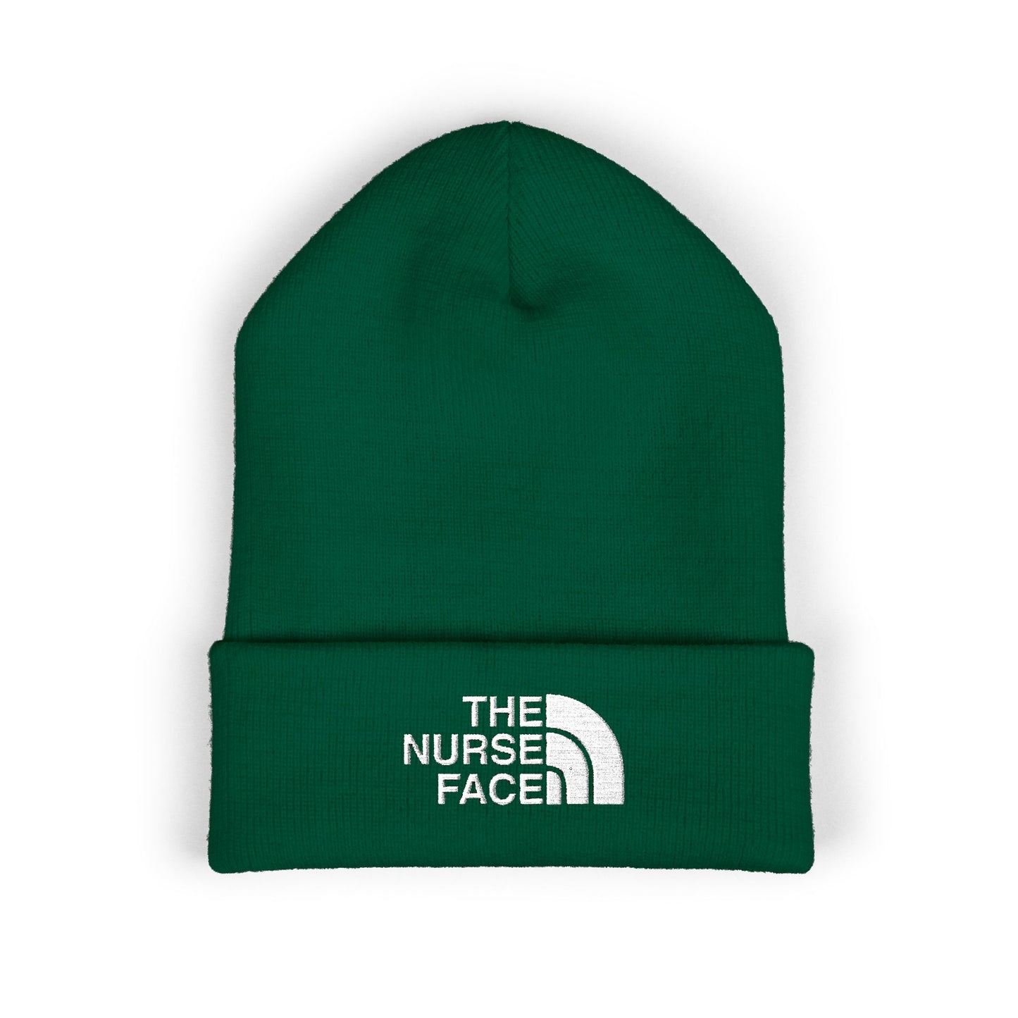 The Nurse Face Embroidered Classic Cuffed Beanie