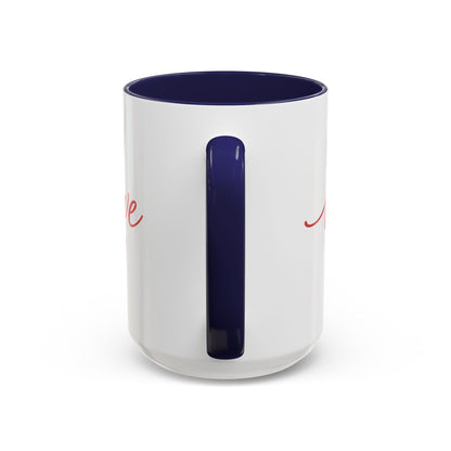 Love Script Accent Coffee Mug – Romantic Heart 11/15oz