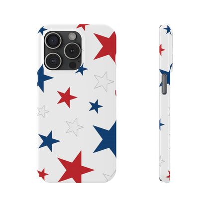 Red White and Blue Stars Slim iPhone Case