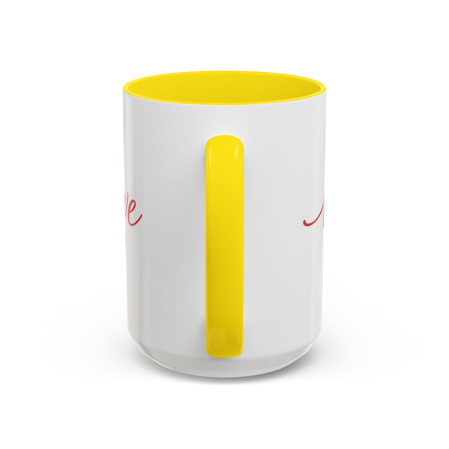 Love Script Accent Coffee Mug – Romantic Heart 11/15oz