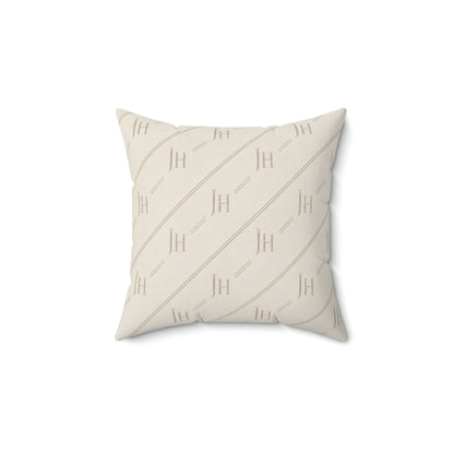 JH Signature Monogram Throw Pillow