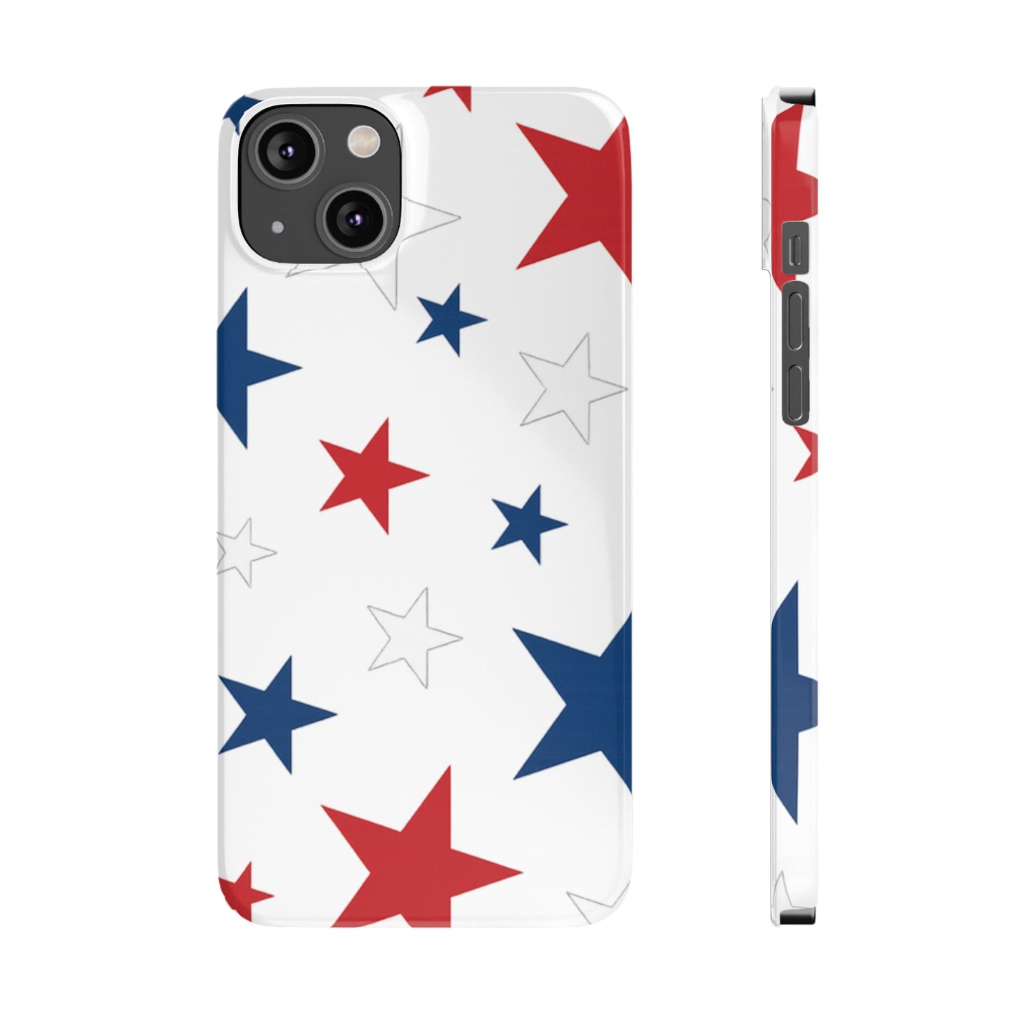Red White and Blue Stars Slim iPhone Case
