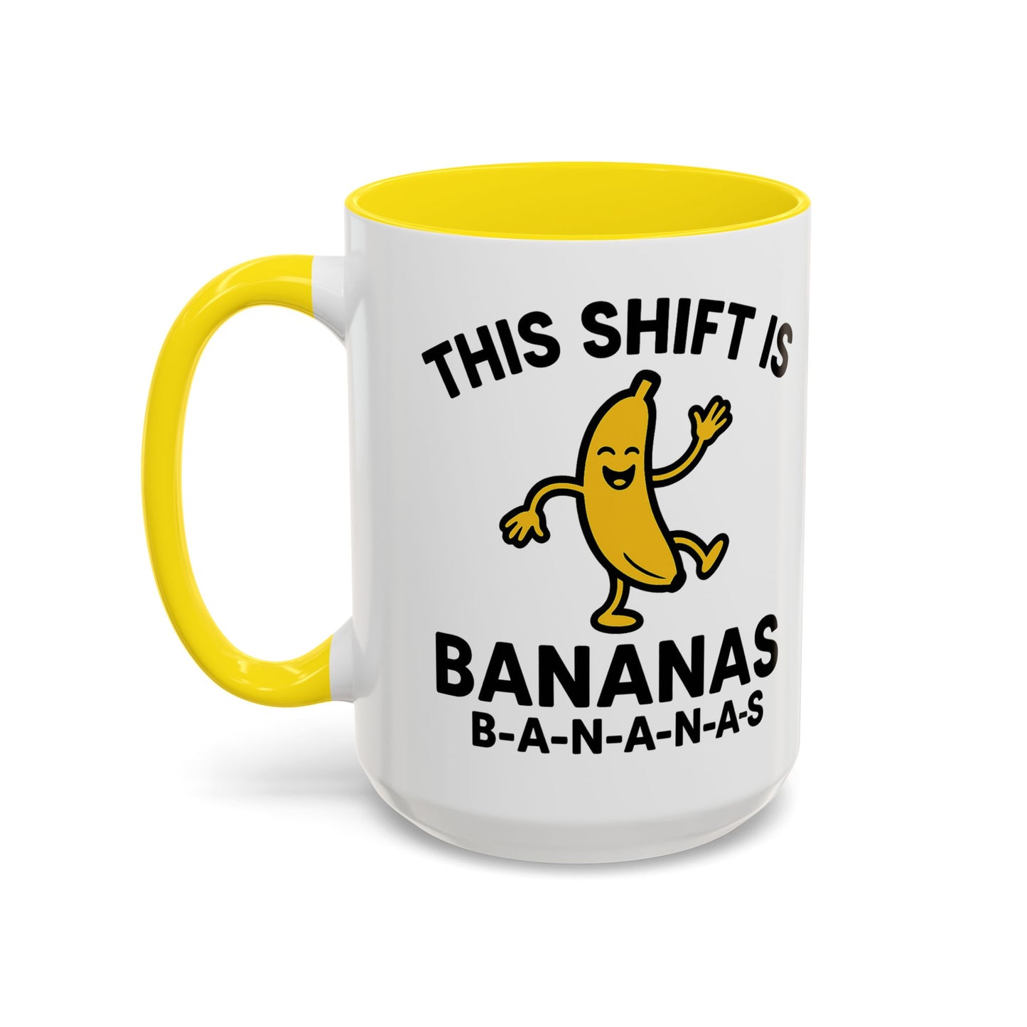 This Shift is Bananas Dancing Accent Mug (11, 15 oz)