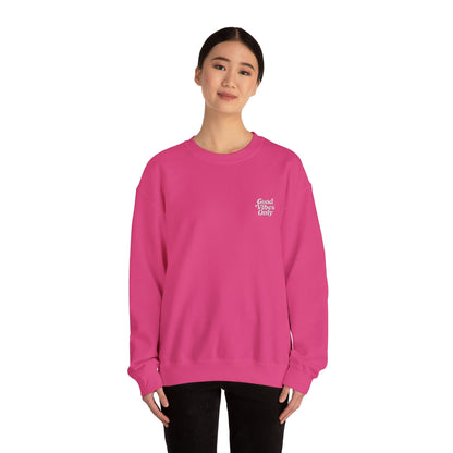 Good Vibes Only Retro Embroidered Crewneck Sweatshirt