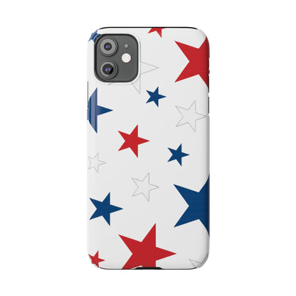 Red White and Blue Stars Slim iPhone Case