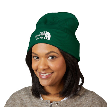 The Nurse Face Embroidered Classic Cuffed Beanie