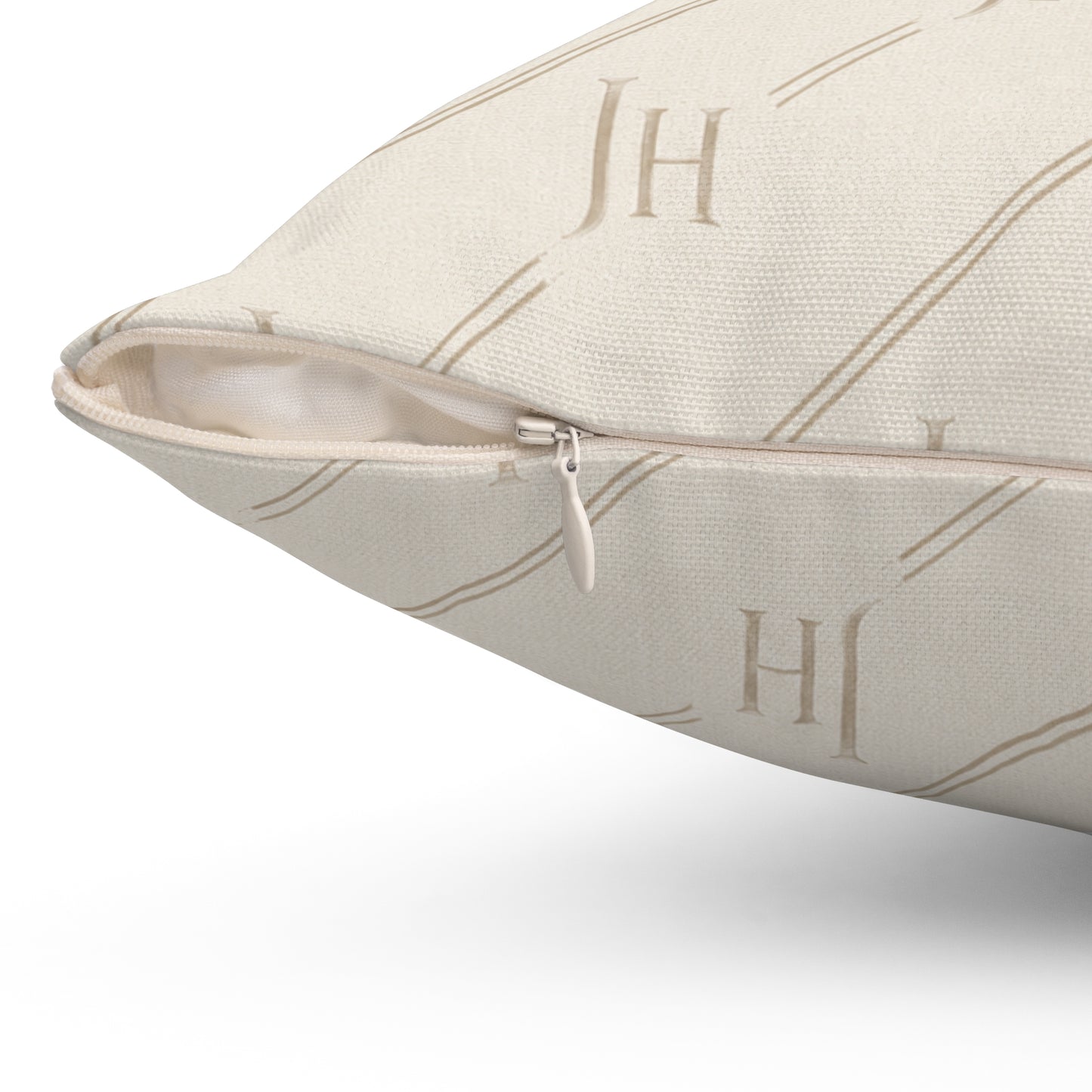 JH Signature Monogram Throw Pillow