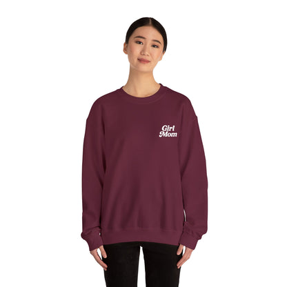 Girl Mom Retro Embroidered Crewneck Sweatshirt