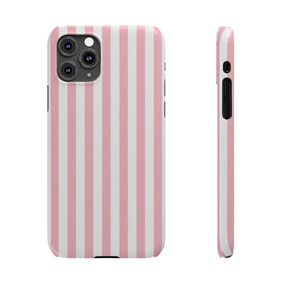 Pink Striped Summer Slim iPhone Case