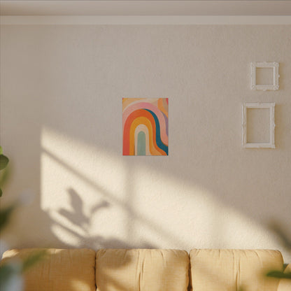 Retro Rainbow Arched Matte Canvas — Stretched Wall Art