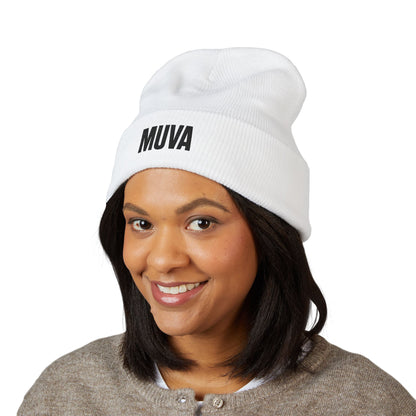 MUVA Embroidered Classic Cuffed Beanie