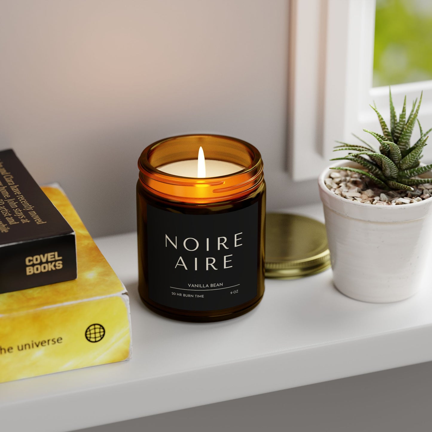 Noire Aire Vanilla Bean Scented Candles (4oz, 9oz)