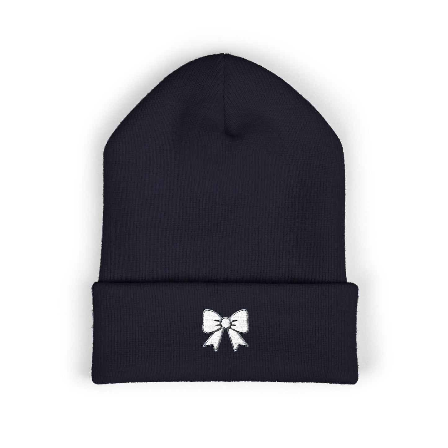 Emoji Bow Embroidered Classic Cuffed Beanie