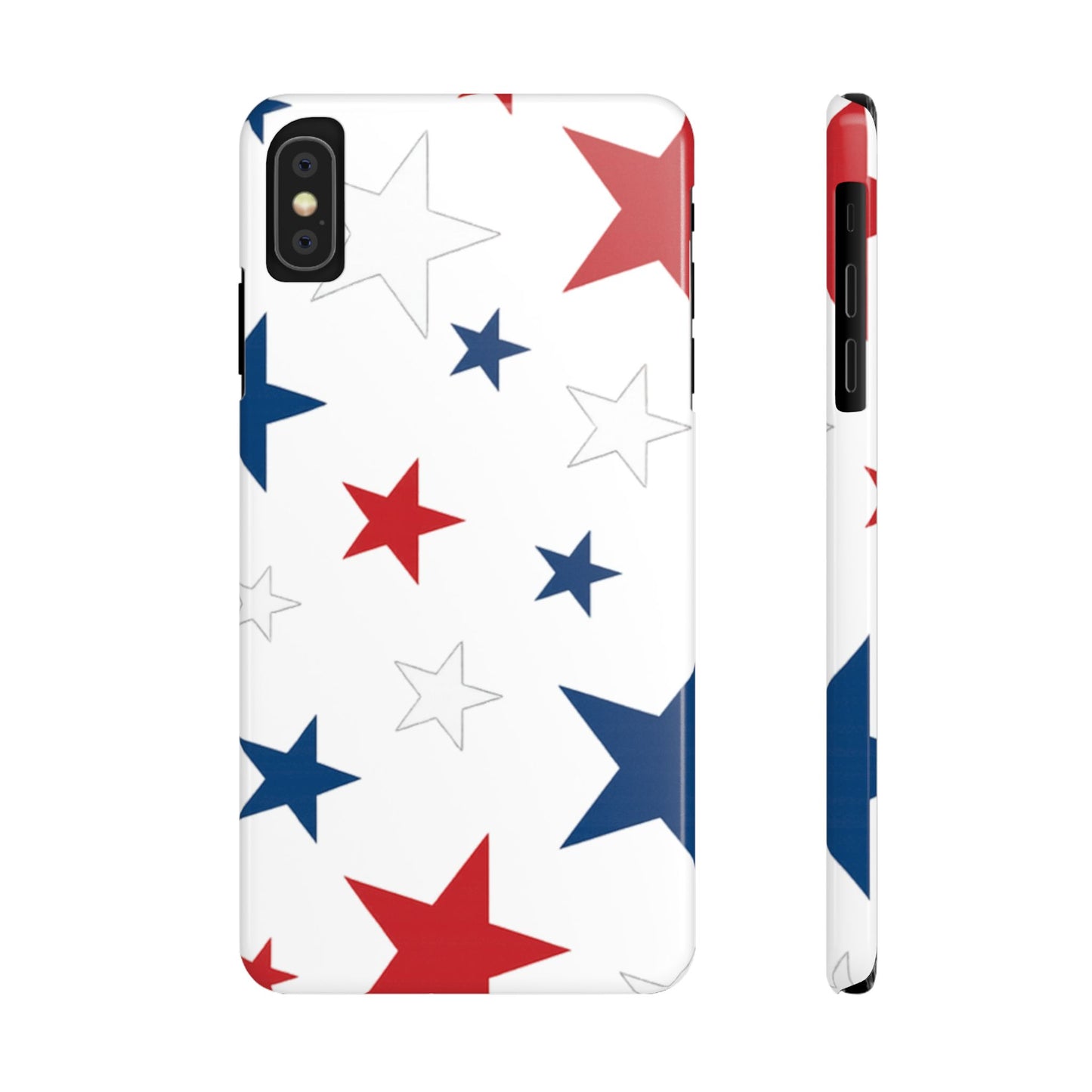 Red White and Blue Stars Slim iPhone Case