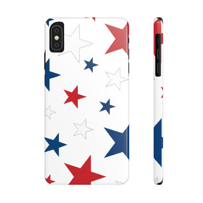 Red White and Blue Stars Slim iPhone Case