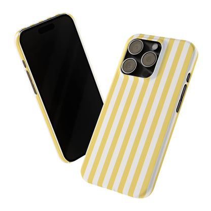 Yellow Striped Summer Slim iPhone Case
