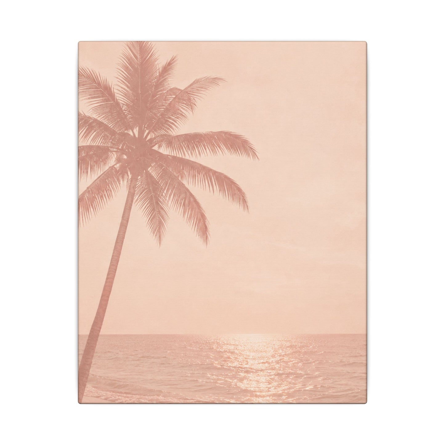 Blush Palm Beach — Matte Stretched Canvas Wall Art
