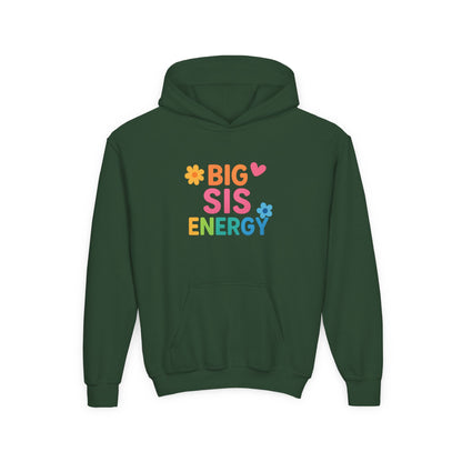 Big Sis Energy Kids Youth Hoodie