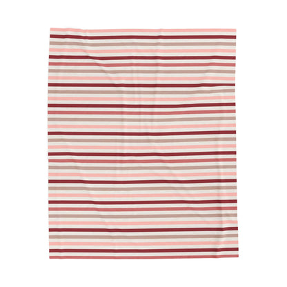 Love Stripes Velveteen Plush Blanket
