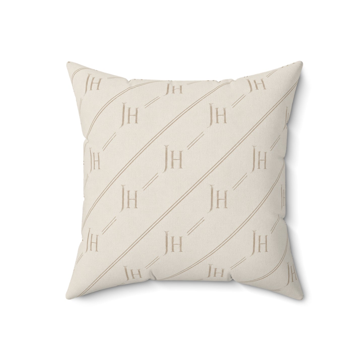 JH Signature Monogram Throw Pillow