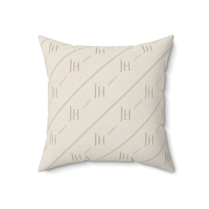 JH Signature Monogram Throw Pillow