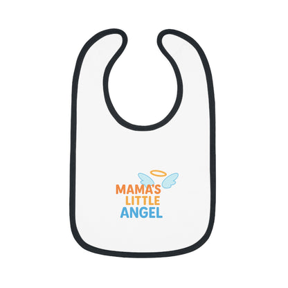 Mama's Little Angel Baby Bib with Contrast Trim