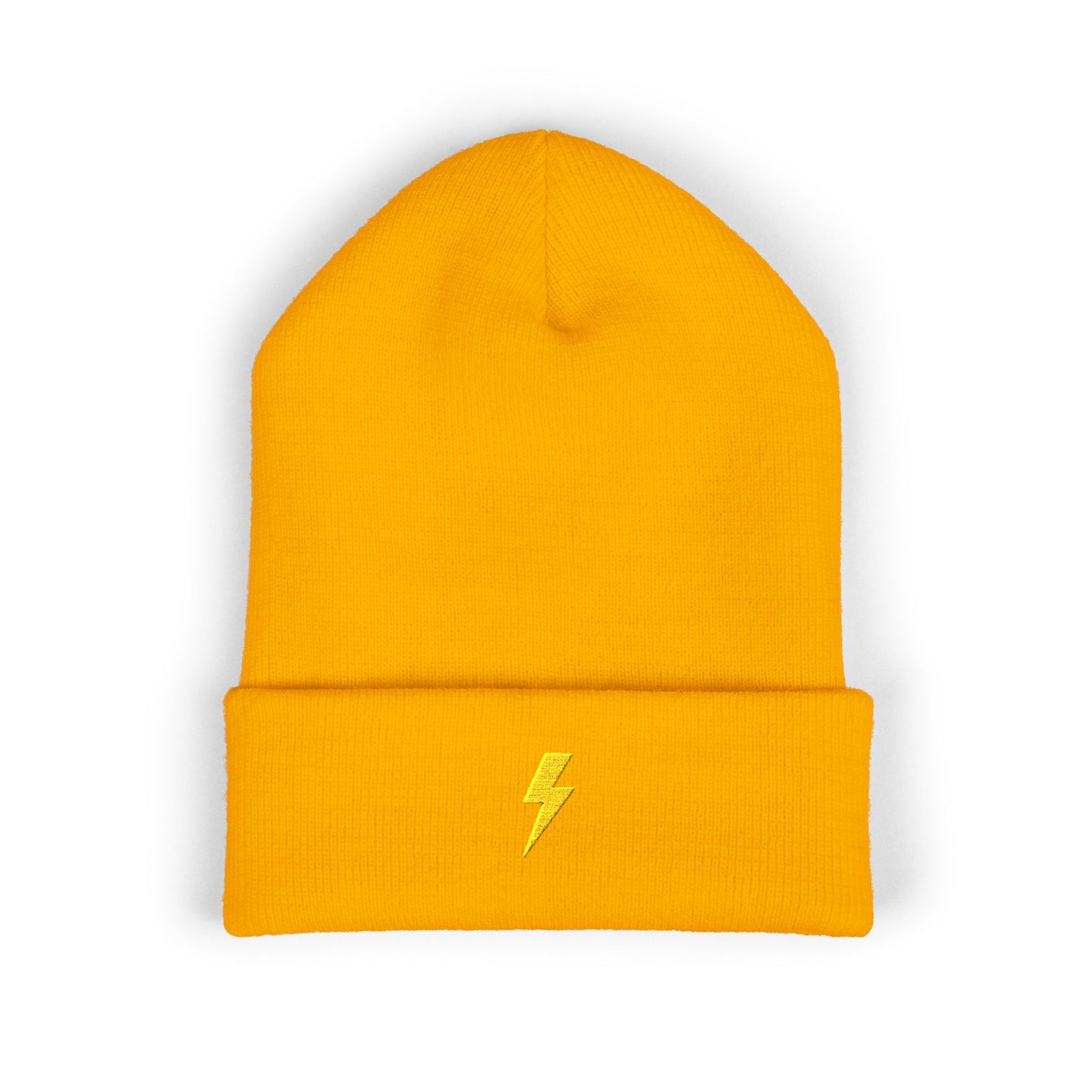 Lightning Bolt Embroidered Classic Cuffed Beanie