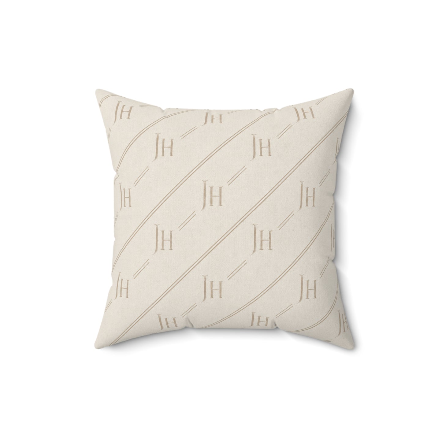 JH Signature Monogram Throw Pillow