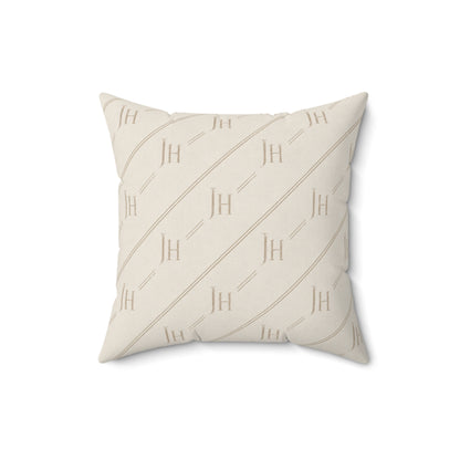 JH Signature Monogram Throw Pillow