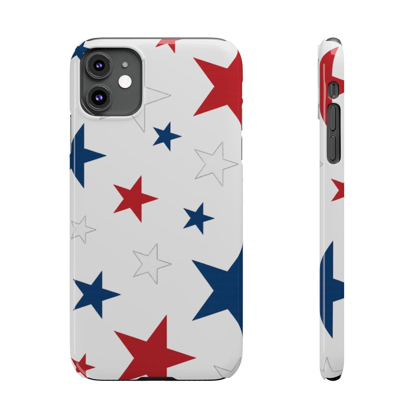 Red White and Blue Stars Slim iPhone Case