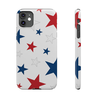Red White and Blue Stars Slim iPhone Case