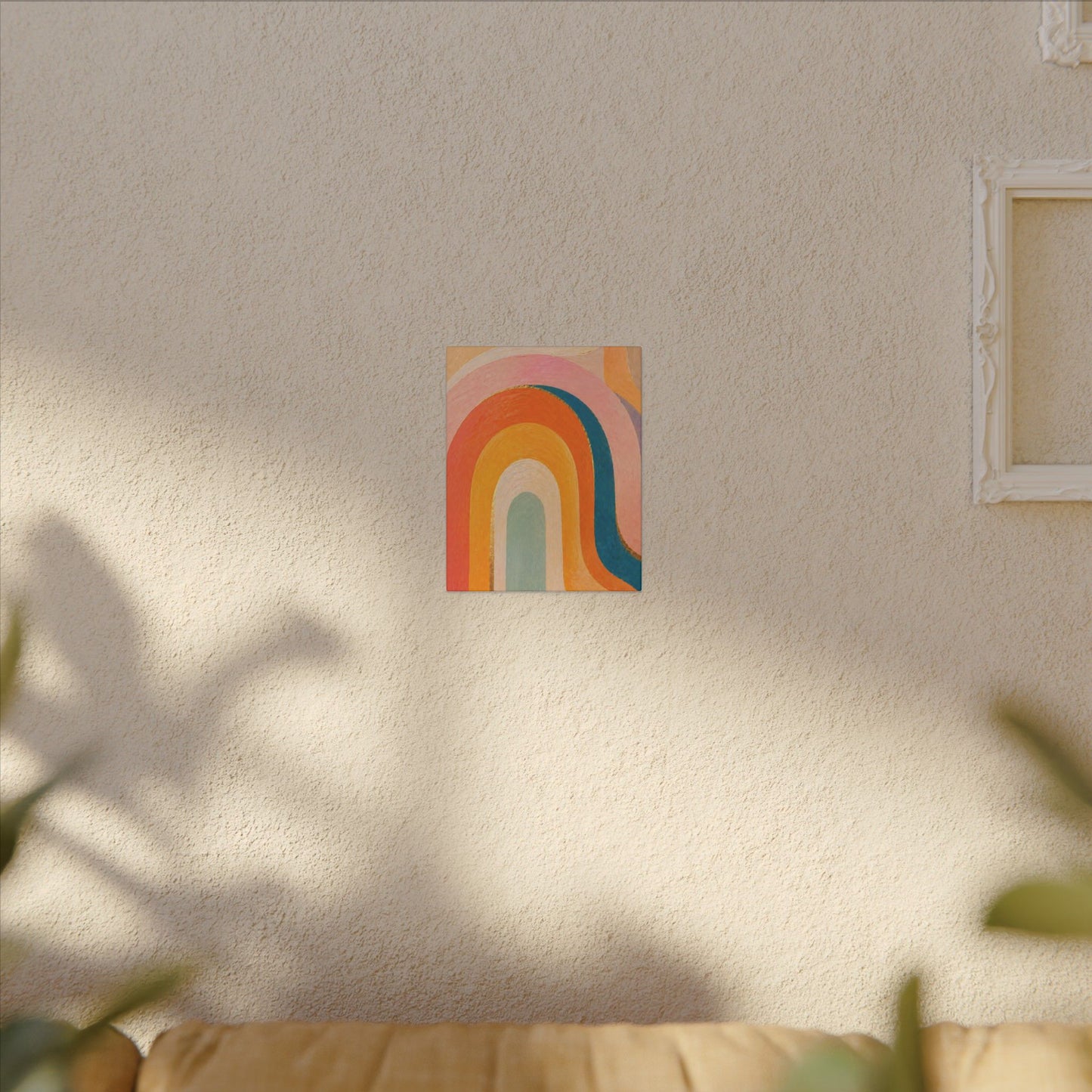 Retro Rainbow Arched Matte Canvas — Stretched Wall Art