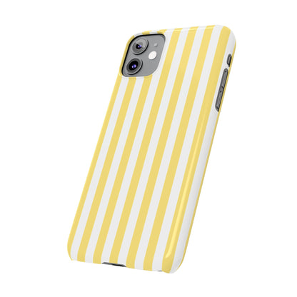 Yellow Striped Summer Slim iPhone Case
