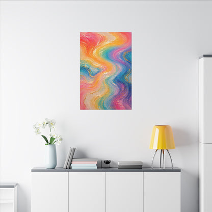 Rainbow Wave — Matte Canvas Wall Art