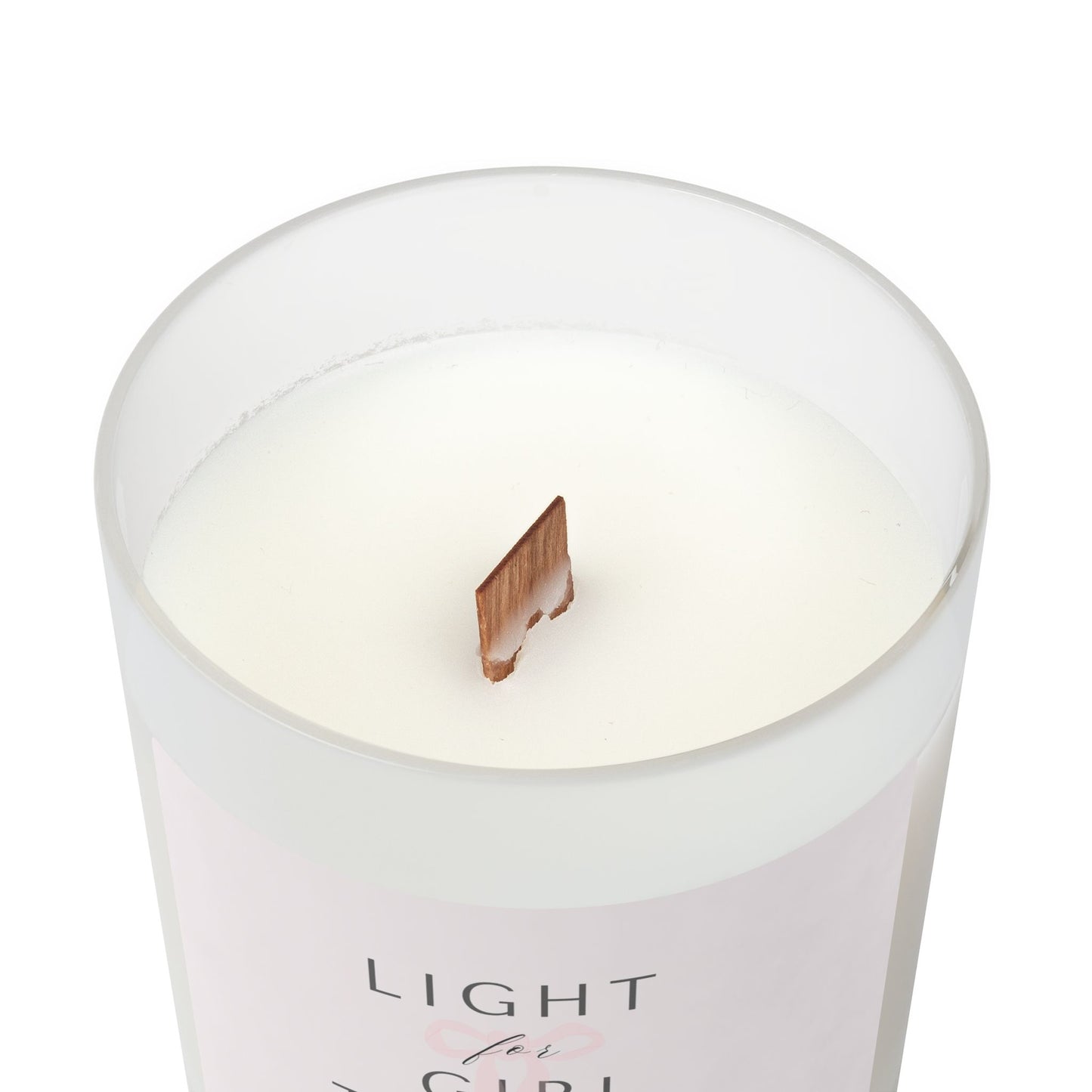 Light for Girl Therapy Frosted Glass Woodwick Candle