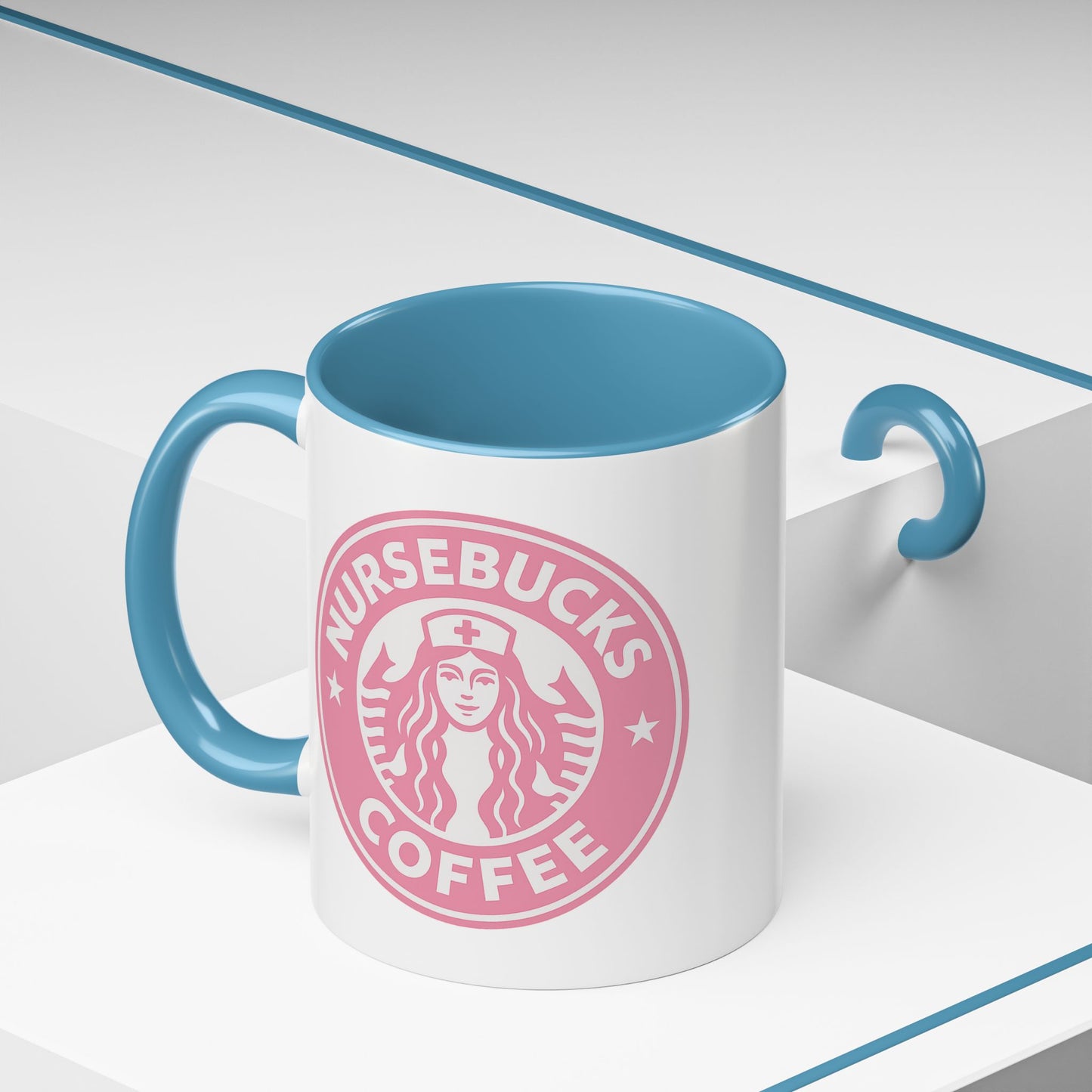 Nursebucks Coffee Pink Accent Mug (11, 15 oz)