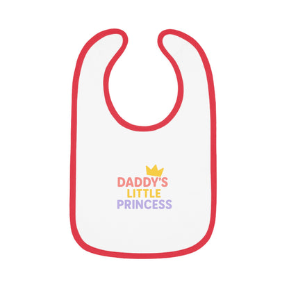 Daddy's Little Princess Baby Bib with Contrast Trim