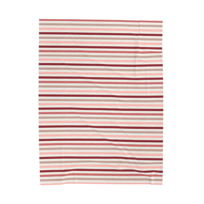 Love Stripes Velveteen Plush Blanket