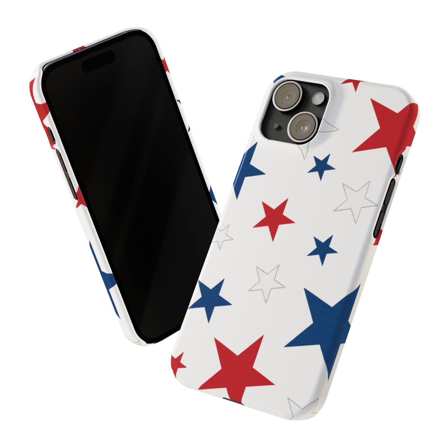 Red White and Blue Stars Slim iPhone Case