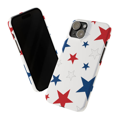 Red White and Blue Stars Slim iPhone Case